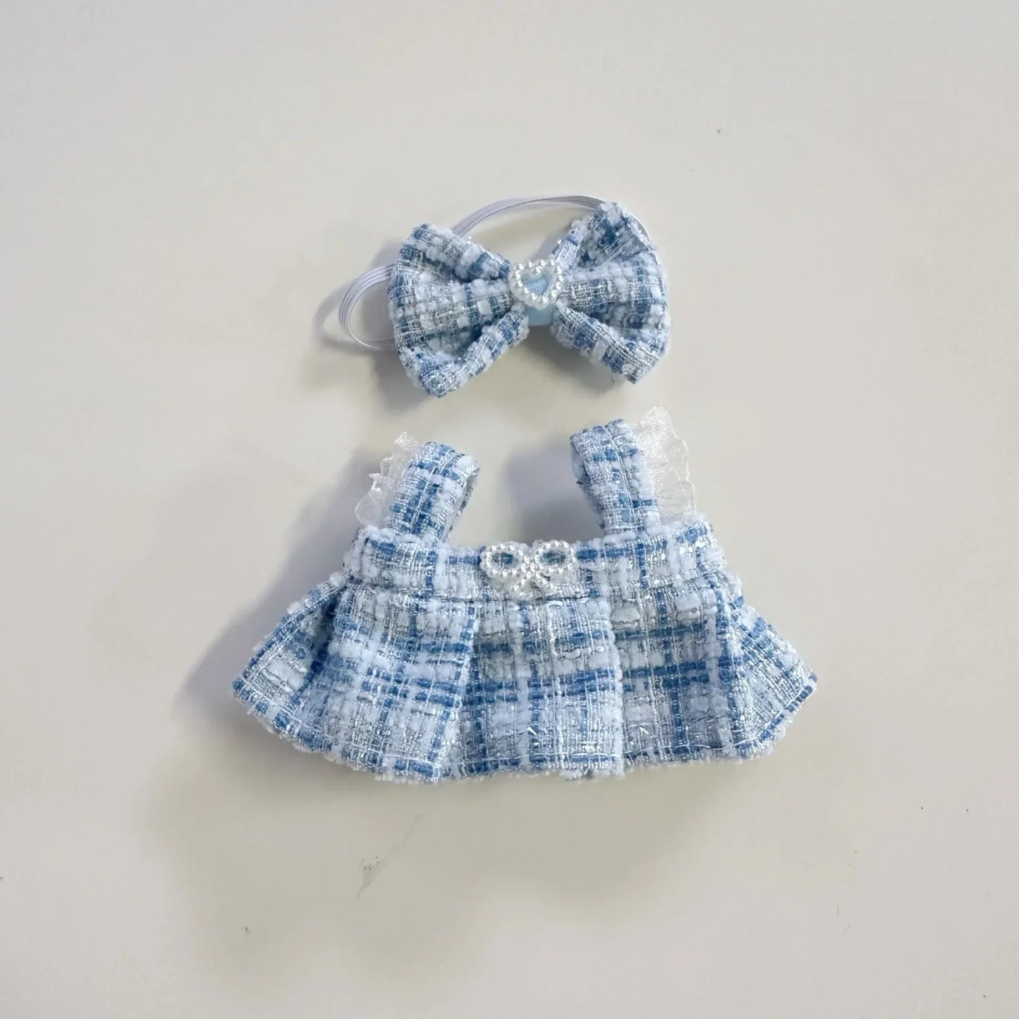 17cm Mini Plush Doll Clothes – Korea Kpop Exo Labubu Idol Suit Outfit Accessories, Doll Clothing Gift (Clothes Only)