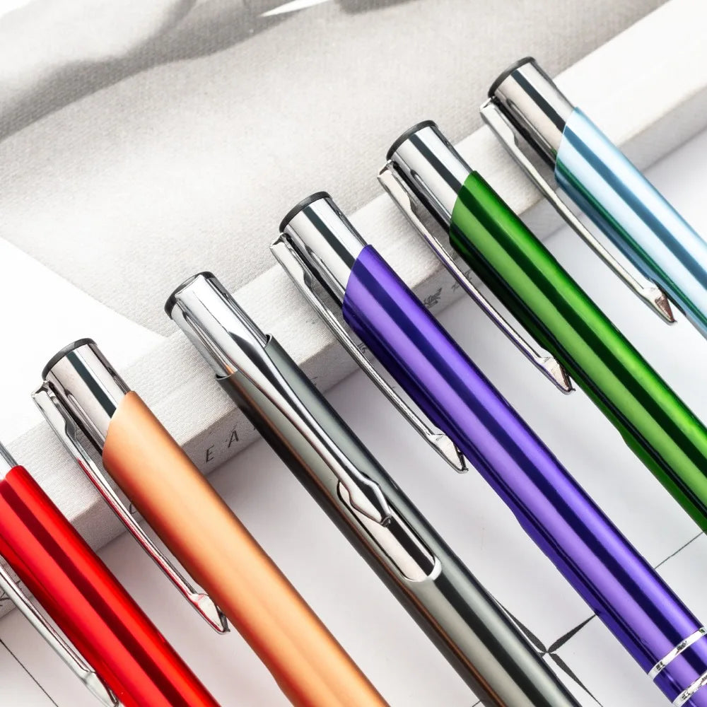 50PCS Custom Metal Ballpoint Pens — Personalized Engraved Logo Advertising Pen, Ideal Gift and Promotional Item