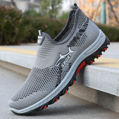 Men’s Summer Breathable Mesh Sneakers – Lightweight Casual Sports Shoes for Comfort Walking, Free Shipping Footwear