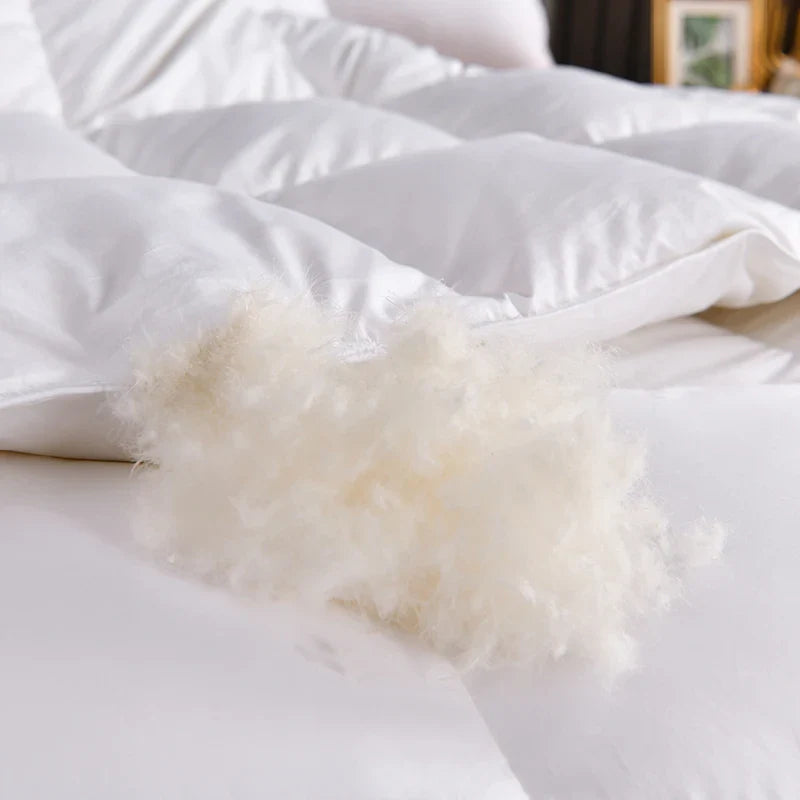Feather Goose Down Duvet – Warm Winter Thick Quilts, Down-Filled Comforters for Single, Double, Queen & King Size Beds