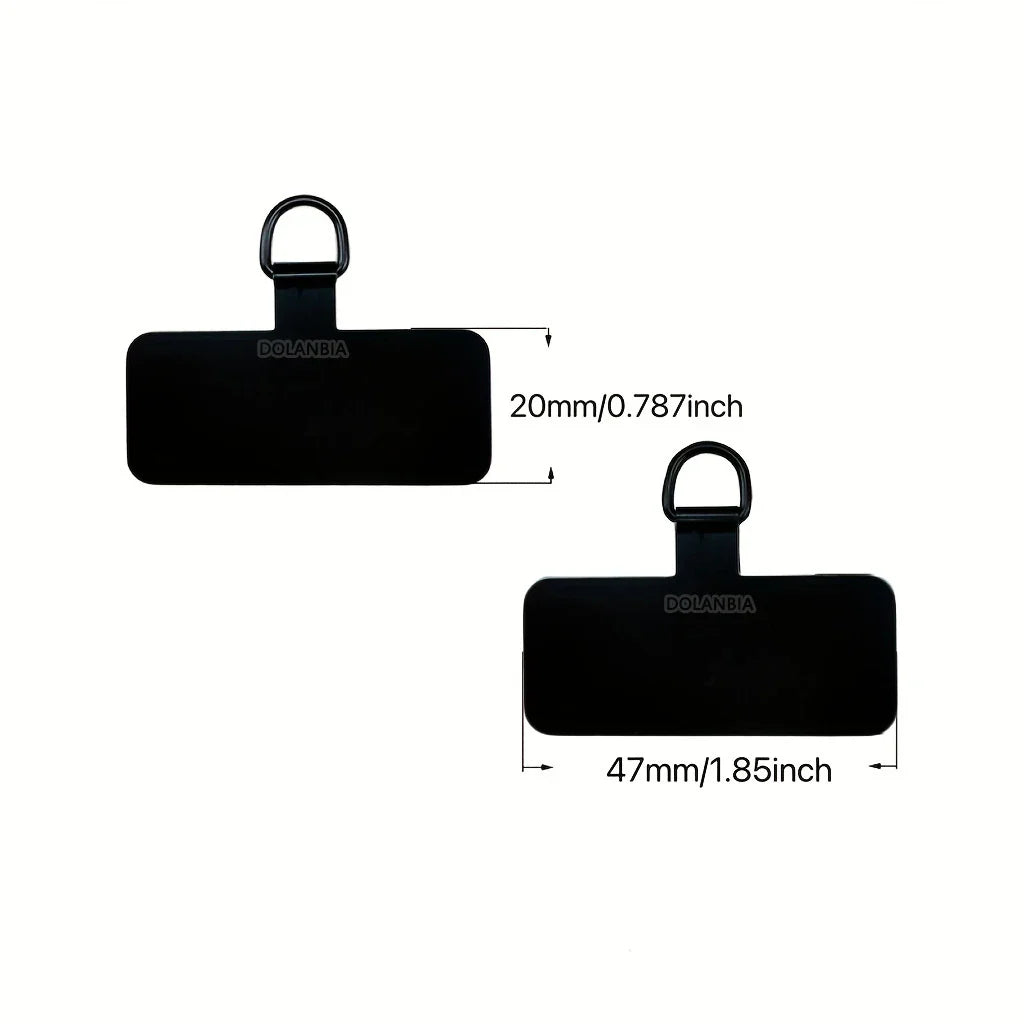 Universal Metal Phone Lanyard Gasket Patch - Durable Ultra Thin Sling Rope Card Clip Strap for Mobile Phones - Hang Cord Tab, 1/4 pcs