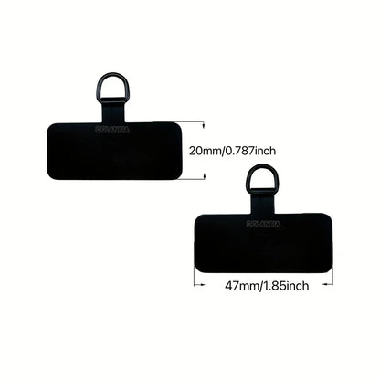 Universal Metal Phone Lanyard Gasket Patch - Durable Ultra Thin Sling Rope Card Clip Strap for Mobile Phones - Hang Cord Tab, 1/4 pcs