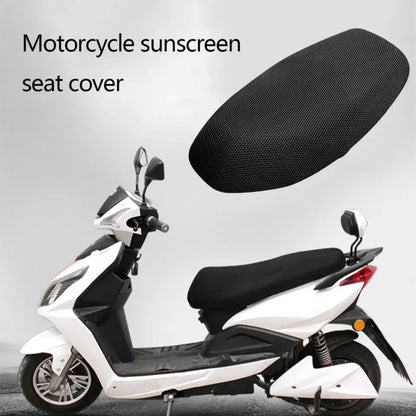 Summer Cool 3D Mesh Motorcycle Seat Cover – Breathable, Anti-Slip Scooter Cushion with Grid Protection Pad