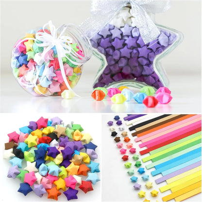 540pcs Double-Sided Origami Star Paper for Lucky Stars DIY Crafts & School Projects