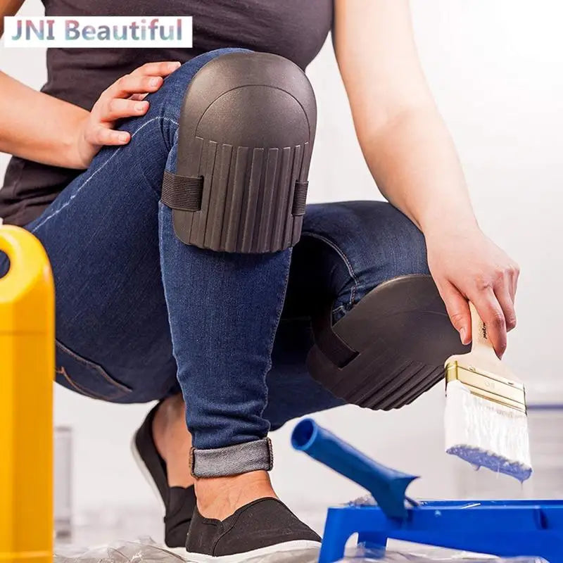 1 Pair Knee Protection Pads - Thickened Moisture-Resistant Tile Mud Worker Tools for Bricklaying and Manual Work