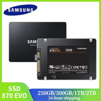 SAMSUNG 870 EVO SSD – 1TB, 2TB, 500GB, 250GB Internal Solid State Drive, SATA3 2.5 Inch for Laptop & Desktop PC