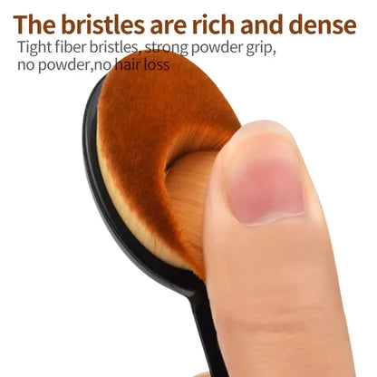 Large Toothbrush Shape Foundation Brush Set (1/2/5/10PCS) – Even Makeup Application Tool for Cream & Powder Cosmetics