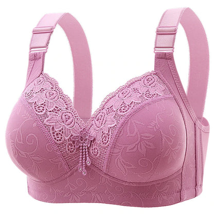 Women’s Lace Deep V Ultra-Thin Bralette – Sexy Sheer Lingerie Top Plus Size Comfortable Everyday Bra