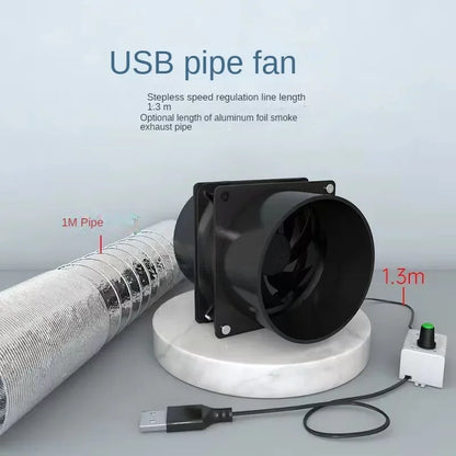 USB Adjustable Speed Solder Smoke Absorber – ESD Fume Extractor with 1M Pipe Ventilation Fan