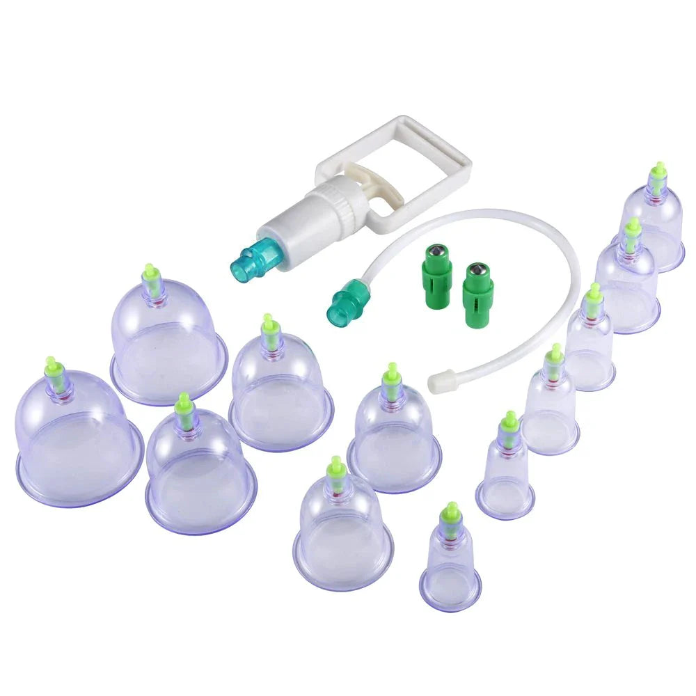 12/24-Cup Chinese Vacuum Cupping Therapy Set – Pull-Out Suction Massager for Pain Relief & Muscle Relaxation