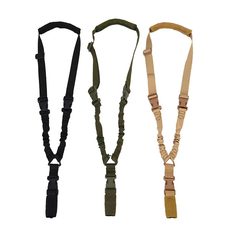 Tactical Single Point Gun Sling: Shot Gun Belt Hunting Accessories with Metal Buckle - Shoulder Strap Rifle Rope Belt