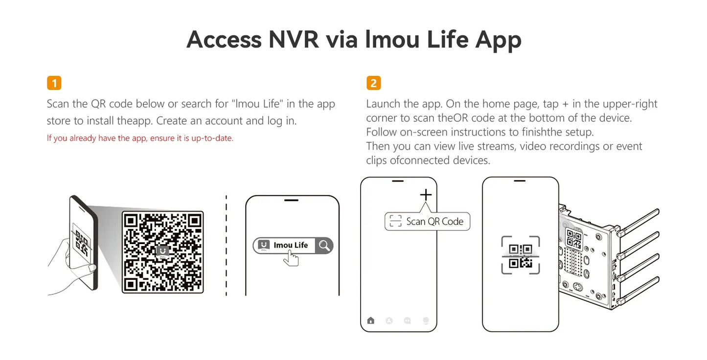 IMOU 10/18CH Wireless NVR – Dual-Band 2.4/5GHz Wi-Fi Network Security System, Metal Shell