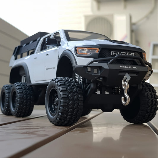 1:24 Dodge Mammoth RAM 1000 TRX 6x6 Diecast Model – Metal Alloy Pickup Toy Car with Lights for Kids & Collectors