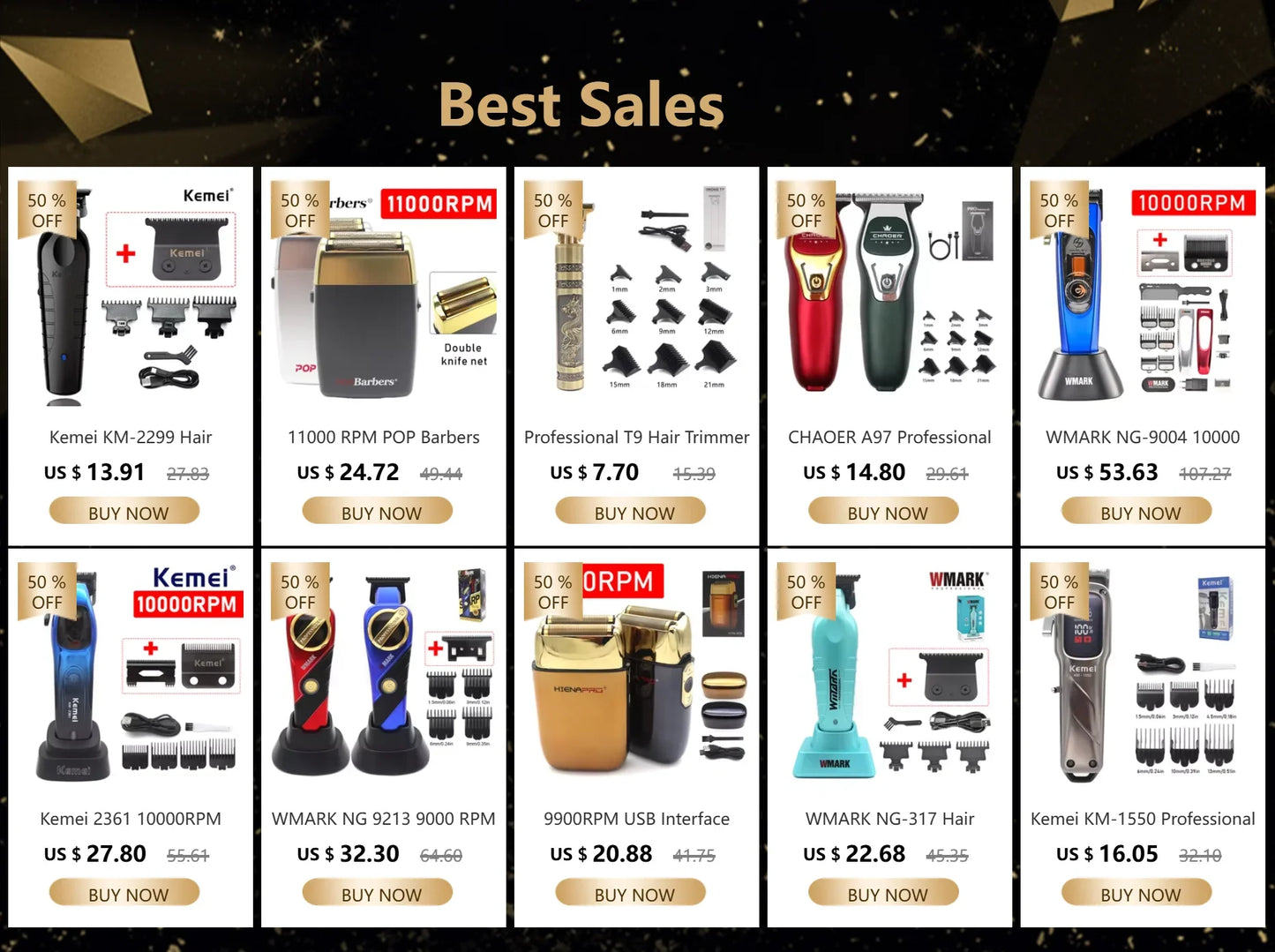 Original Replacement Blade for Kemei KM-2299 Clipper - Professional Hair Trimmer Cutting Knife Head, Parts & Accessories