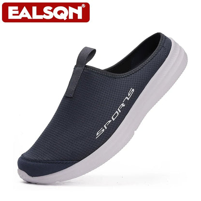 Men's Summer Half-Slip Shoes - Soft Sole Casual Flat Bottom Lightweight Sneakers