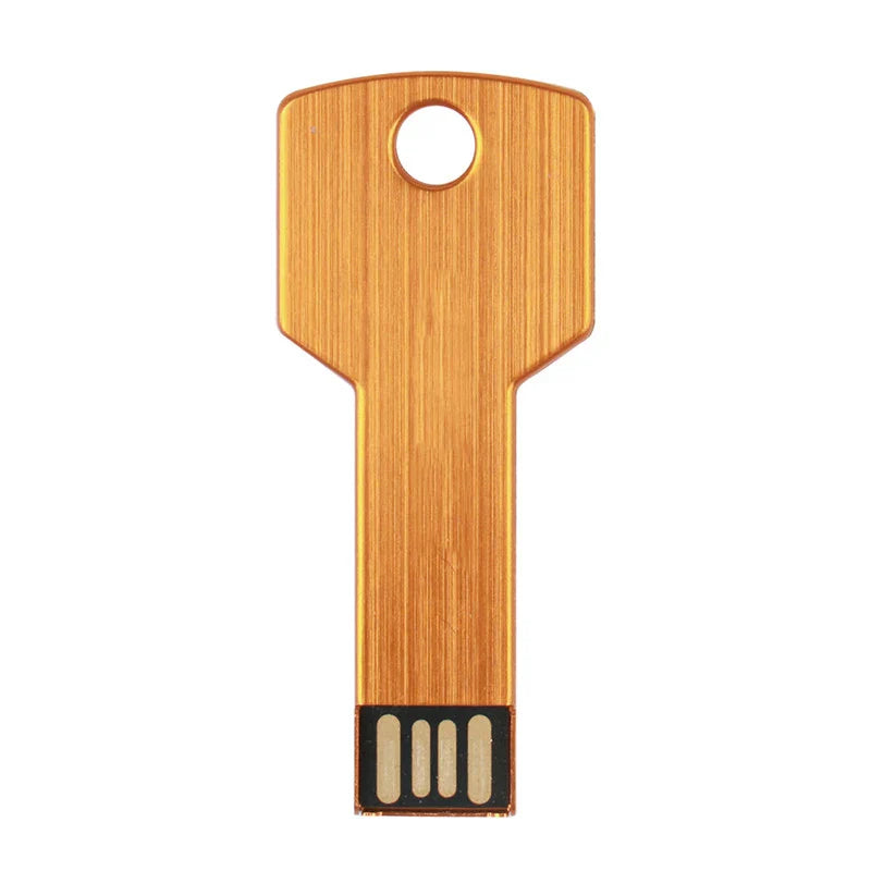 64GB Metal Key-Shaped USB Flash Drive – High-Speed U Disk, Real Capacity Storage (Black/Silver)