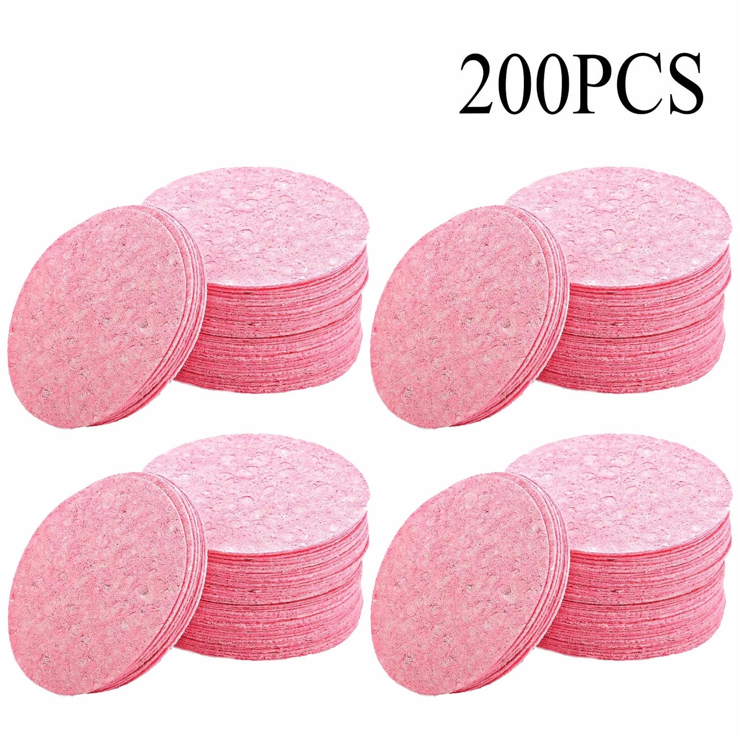 50–1000PCS Natural Wood Pulp Compressed Face Wash Sponges – Foaming Facial Cleansing Puffs for Skincare & Makeup Removal