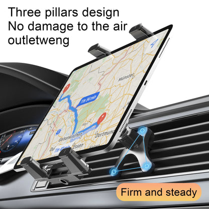 Universal Car Air Vent Tablet Holder - Adjustable Mount Stand for iPad 7"-12.9" Tablets and Phones