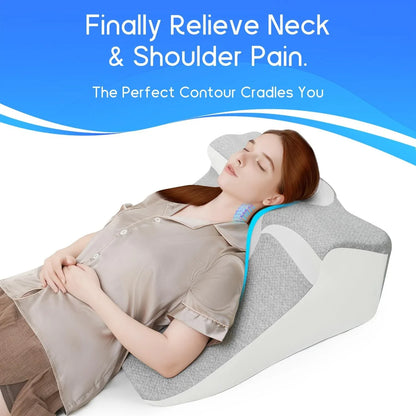 Bed Wedge Pillow for Sleeping — Ergonomic Support for Acid Reflux, Reading, and Prone Position, Ideal for Couples