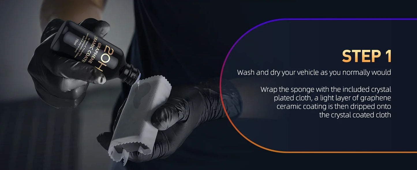 Graphene Ceramic Coating – 12H/20H Self-Healing UV Protection for Professional Car Detailing (10+ Years)