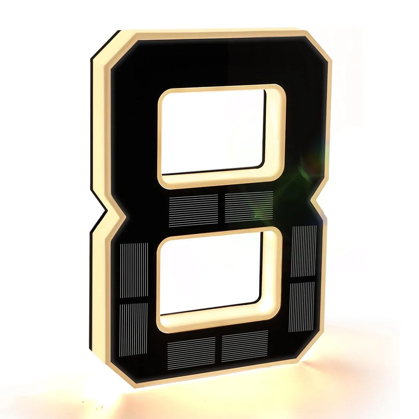 Solar House Number Light - Modern LED Address Sign with Light Sensor for Outdoor Use