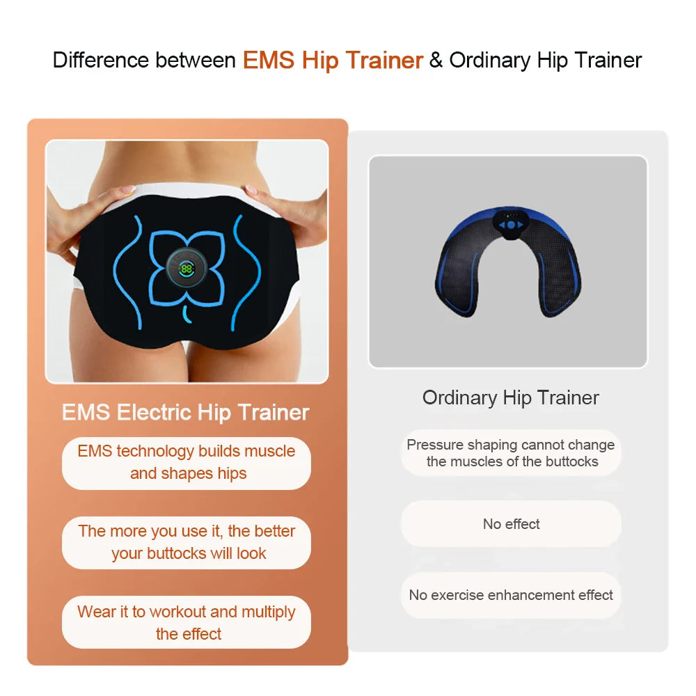 39 Gears EMS Hip Muscle Stimulator – Electric Butt Trainer & Lifting Massage Machine