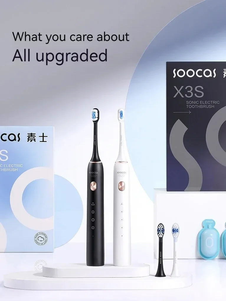 SOOCAS X3S Sonic Electric Toothbrush – IPX8 Waterproof, 180-Day Battery Life, Ultrasonic with Soft Cloud Toothbrush Heads