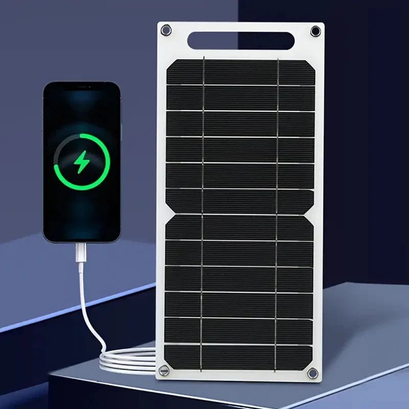 30W USB-C Waterproof Portable Solar Panel — 6.8V Outdoor Charger for Phones, Power Banks & Camping