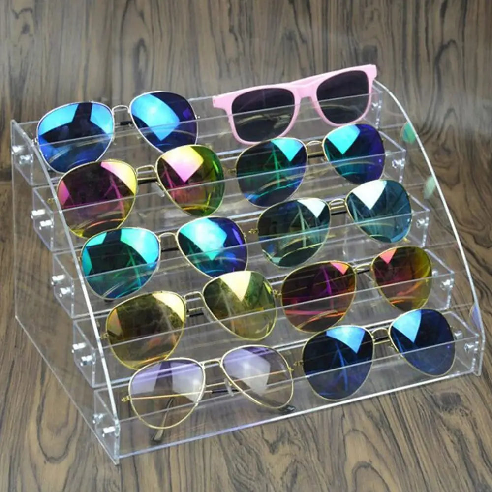 Multi-Layer Acrylic Jewelry & Sunglass Organizer – Nail Polish & Eyeglass Display Stand