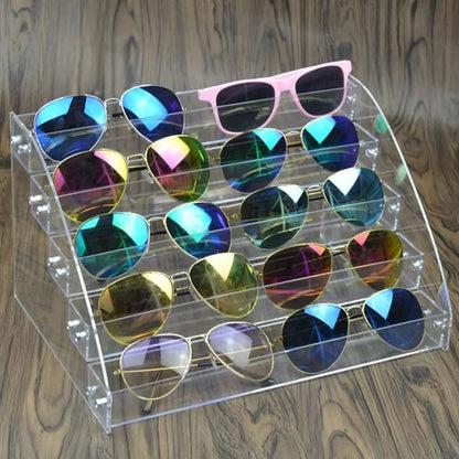 Multi-Layer Acrylic Jewelry & Sunglass Organizer – Nail Polish & Eyeglass Display Stand