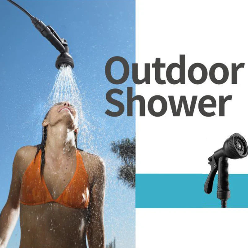 Portable Outdoor Camping Shower – 3/5/8L Manual Pump with 3m Hose for Pet Bath & Car Wash