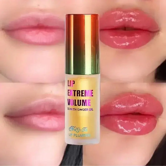 Ginger & Mint Lip Plumper Oil Serum (1/2PCS) – Volumizing Lip Treatment for Fuller, Smoother & Hydrated Lips, Youthful Radiant Lip Care Makeup