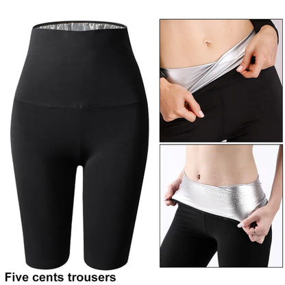 Women’s Sauna Sweat Suit Shorts – Waist Trainer Body Shaper with Pockets for Fitness, Gym & Weight Loss