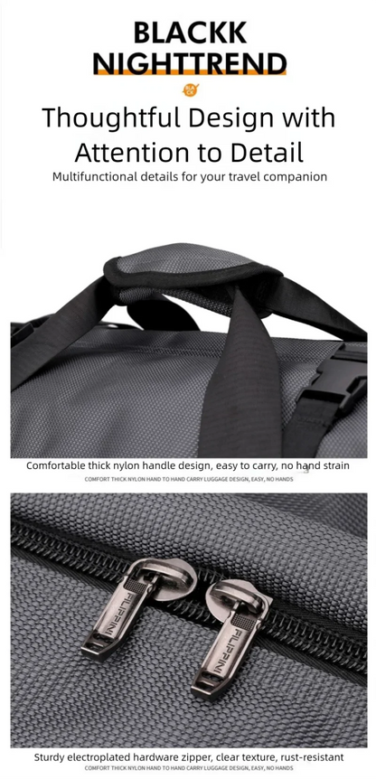 80L Rolling Duffle Bag with Wheels – 31" Heavy-Duty Foldable Travel Duffel, Water-Resistant Luggage with Shoulder Strap