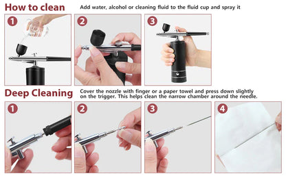 Portable Airbrush Nail Compressor — Wireless Spray Gun for Nail Art, Crafts & Model Painting