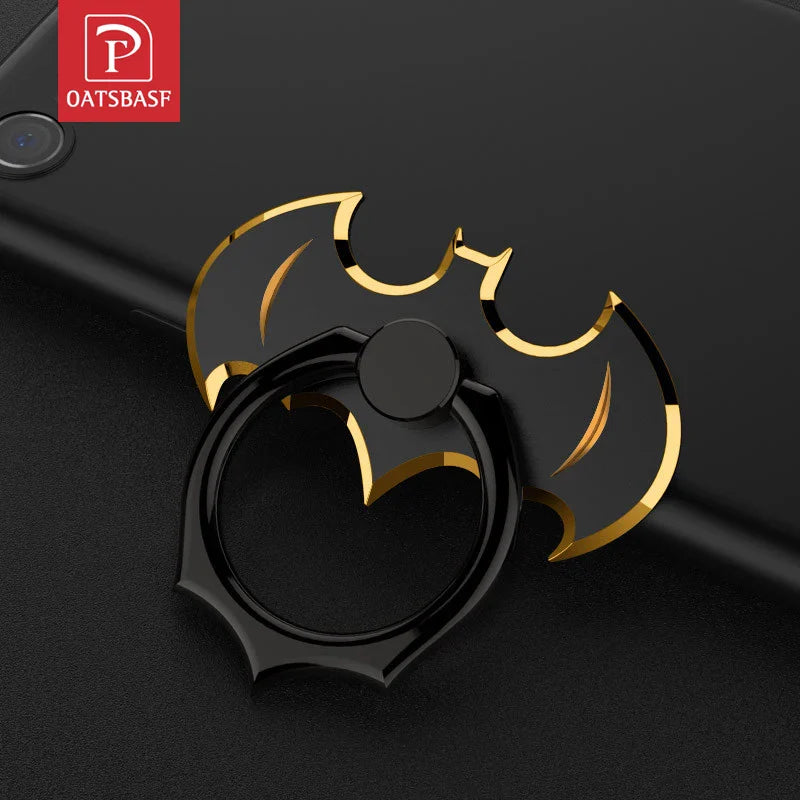 Oatsbasf Bat Finger Ring Phone Holder – 360° Rotating Metal Desktop Mobile Stand for iPhone, Xiaomi & All Smartphones Grip Mount Stand