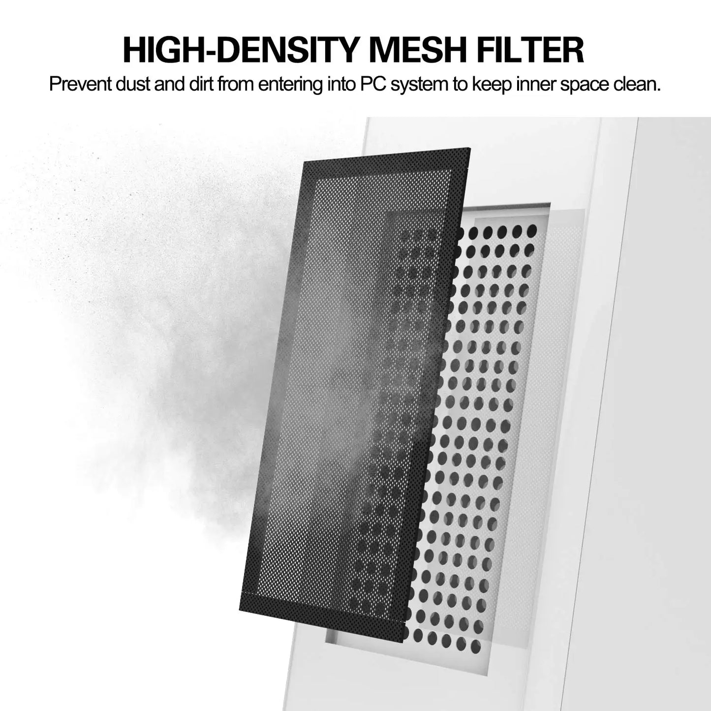 12x12cm/12x24cm Magnetic Frame PC Fan Dust Filter - Dustproof PVC Cover for Computer Cooler Fan, Mesh Dust Filter