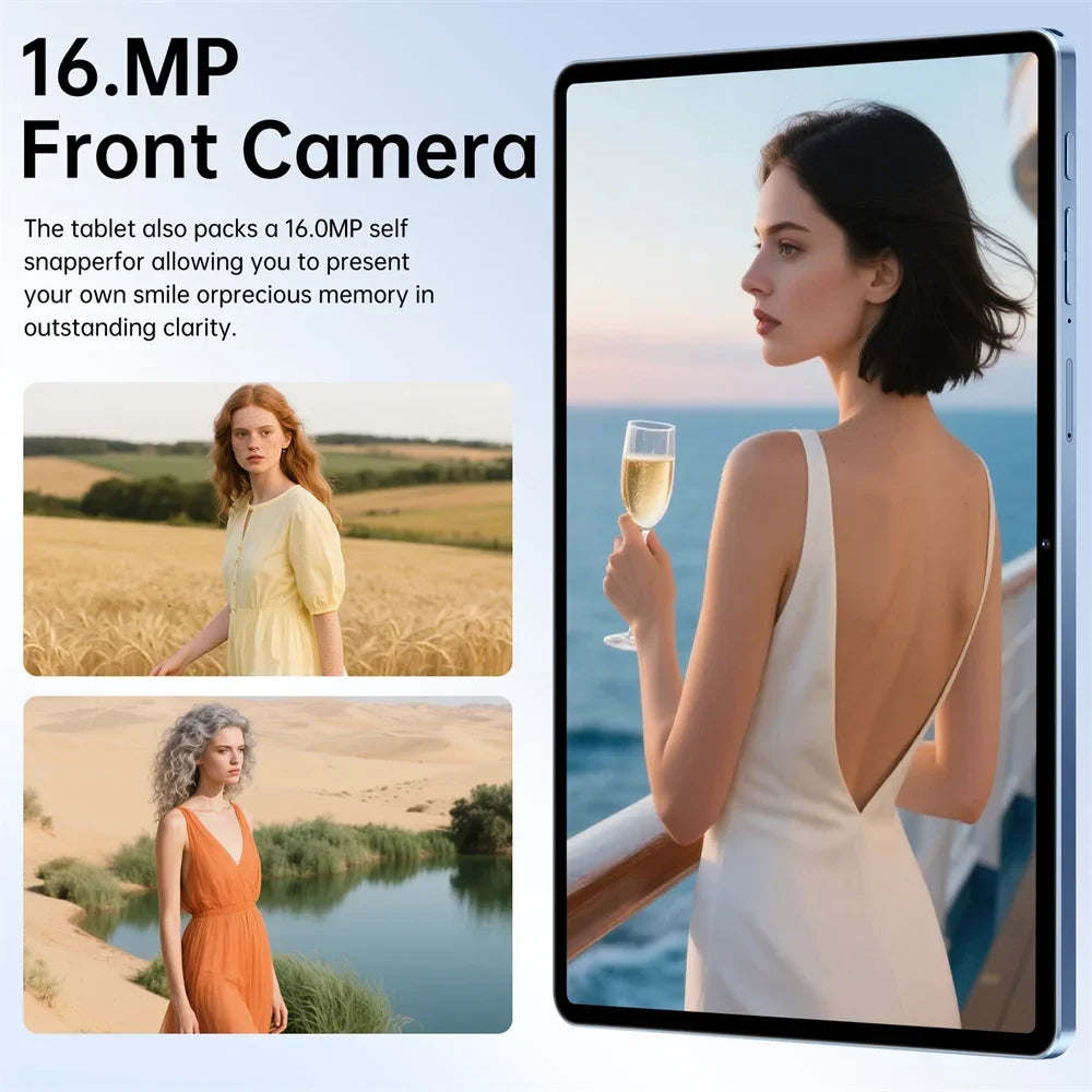 2026 Pad 7s Pro 10.1" Android Tablet – 16GB+1TB, 10000mAh, 5G WiFi Dual SIM, Global Version Kids PC