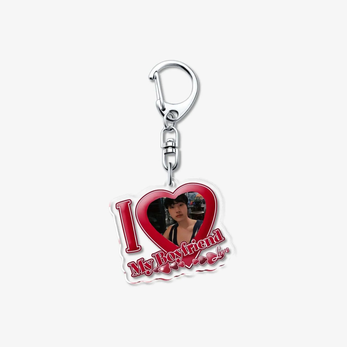 Couple Keychain Set – Custom “I Love My Boyfriend/Girlfriend” Keychains, Valentine’s Gift for Him & Her