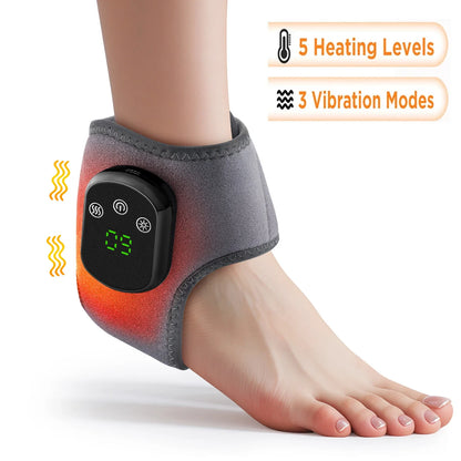 Electric Foot & Hand Massager with Heat and Vibration – Portable Ankle & Joint Relaxation Therapy Device
