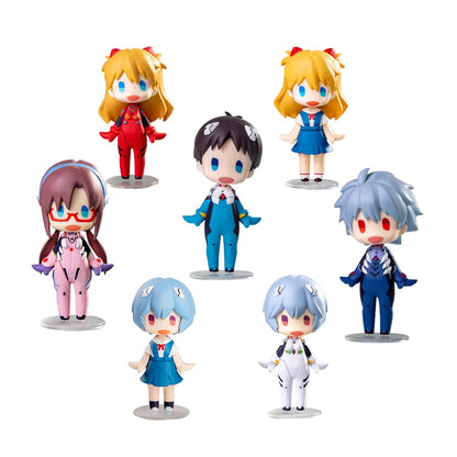 Evangelion Anime Figure Set – Ayanami Rei, Asuka & Shinji Collectible Figurines for Car Decoration & Kids Gift