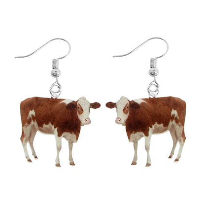 Cute Animal Acrylic Drop Earrings - Funny Custom Jewelry Gifts for Women & Girls with Rabbit, Parrot, Frog & Butterfly Designs