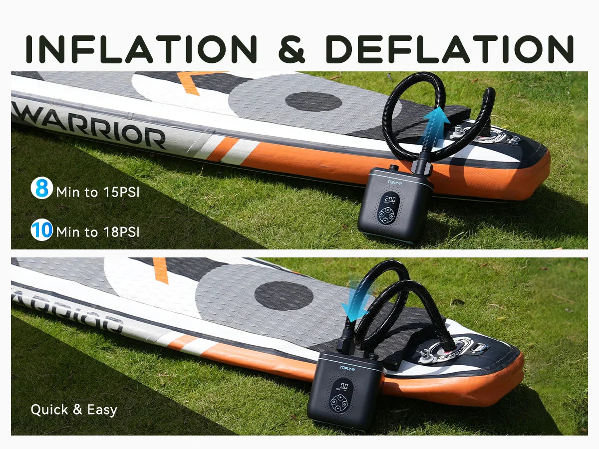 AIRBANK 20PSI SUP Board Electric Pump – 4000mAh 11V PVC Inflatable Pump for Stand-Up Paddle Board & Kayak Inflation