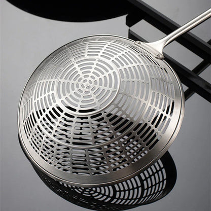 3 Sizes Round 304 Stainless Steel Strainer Set – Long Handle Kitchen Sieves for Hot Pot, Oil Filter & Cooking Tools