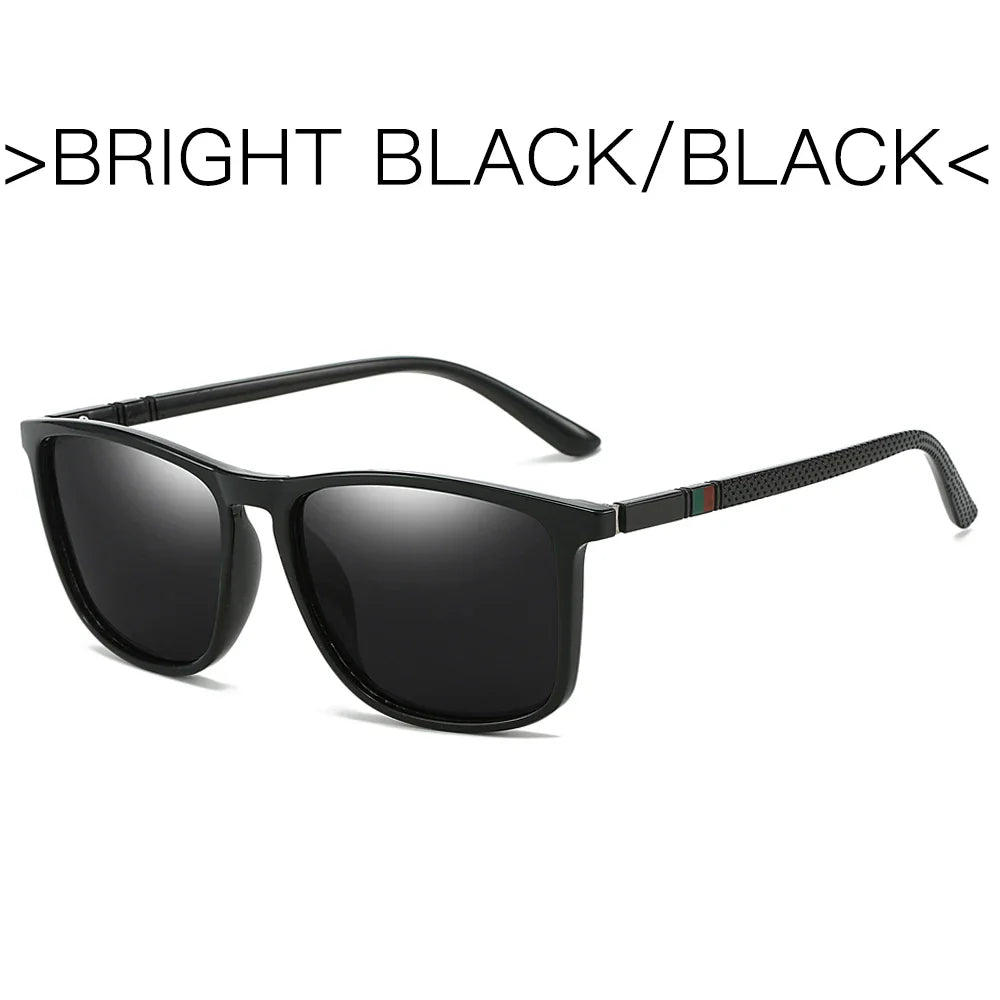 Polarized Sports Sunglasses for Men – Lightweight Comfortable Square UV400 Eyewear with Original Case