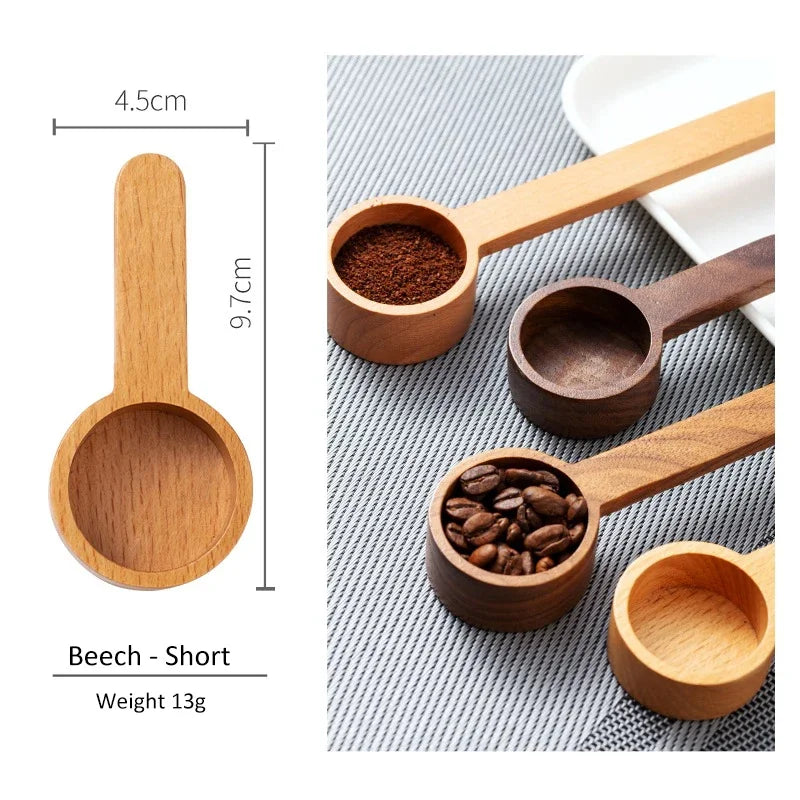 Wooden Measuring Spoon – Coffee Bean, Tea, Sugar & Spice Scoop, Kitchen Measuring Tool & Coffee Accessory
