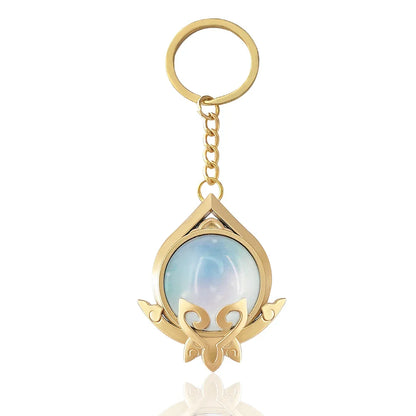 Genshin Impact Venti Eye Keychain 1:1 – Luminous Anime Cosplay Key Ring Backpack Pendant Gaming Accessories Gift