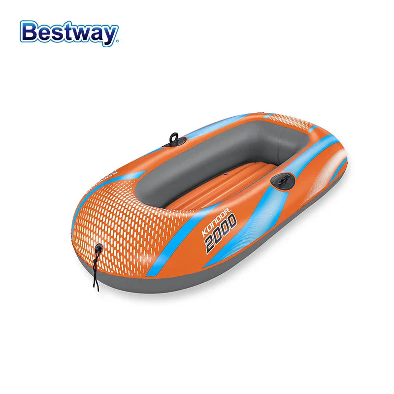Bestway 61136/61140/61142/61146 Heavy-Duty Inflatable Kayak – 1-3 Person PVC Rafting Boat for Adventure & Thrilling Rides