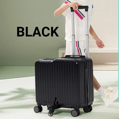 Upgraded Anti-Flip Folding Pedal Luggage – Ride-On Boarding Box with Dual-Control Combination Lock, Lightweight & Anti-Drop