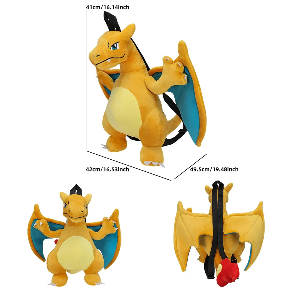 Pokemon Plush Backpack – Pikachu, Snorlax, Eevee, Mimikyu, Mew, Gengar, Charizard, Piplup & Slowking Toy Doll Gift for Kids